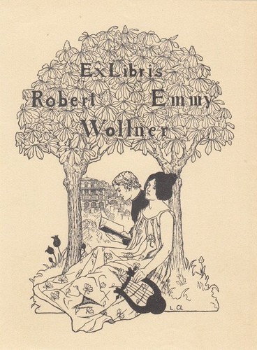 Exlibris bookplate klischee - bookplate,