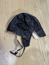 Cuffia in pelle marrone da pilota Italia Grande Guerra-IGM