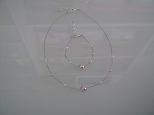 Parure enfant/femme Rose Blanc