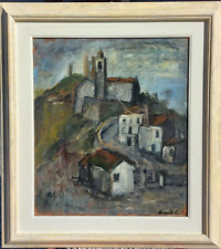 Claudio Bonichi olio su tavola paesaggio piemontese