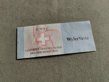 Wyler Vetta vintage cosc chronometres paper certificate in good condition
