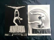 COPPIA FOTOGRAFIE CIRCO " 2 MARFRANOS " KONDIKOFF SCOTT ANNI 40 ORIGINALE