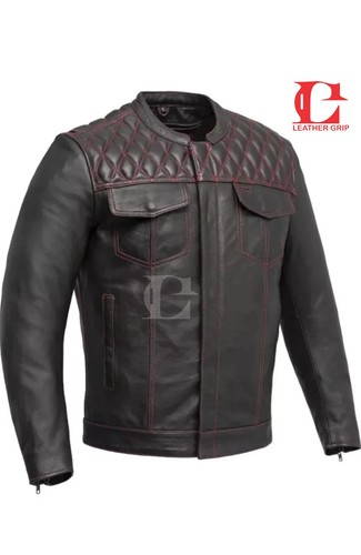 Giacca biker uomo nera - , vera