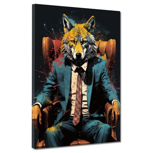 Quadro stampa tela lupo - tela,