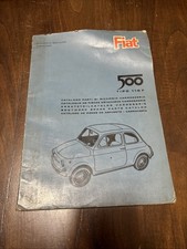 Fiat 500 F Catalogo Ricambi 1965 Prima Edizione