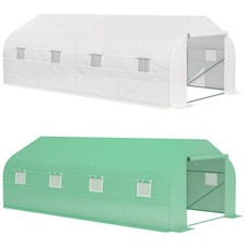 Outsunny Serra a Tunnel in Acciaio e PP con 4 Picchetti e 4 Funi Incluse