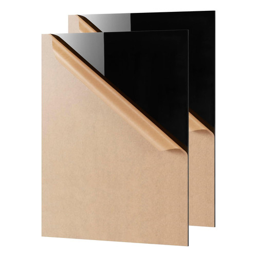 Foglio acrilico nero - nero, 12"