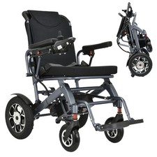 Sedia a rotelle elettrica blu