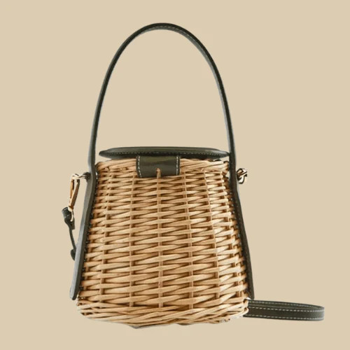 Borsa secchiello vimini - secchiello,