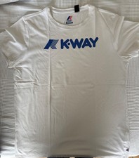 t shirt kway maglietta k-way bianca scritta blu come nuova 