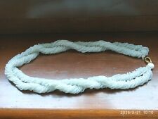 COLLANA MULTIFILO TORCHON IN PERLINE VETRO AZZURRO POLVERE CHIUSURA MANCANTE.