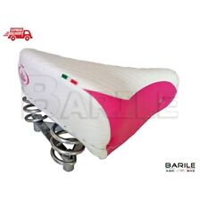 Sella MONTEGRAPPA EXPORT Molle Bici Graziella - Bacchetta - Olanda Bianco / Rosa