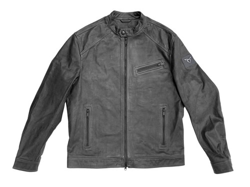 Giacca pelle nera uomo - nera,