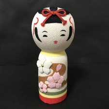 Vintage Chirimen Kokeshi