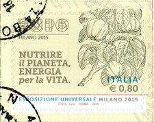 2015 italia repubblica EXPO Milano Xilografie Della Agricoltura Tatti usata