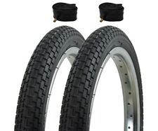 COPPIA PNEUMATICI BICI ENIX SEMI-SLICK CON TUBI IN 16 X 1,75 MATTONE BATTISTRADA NERO