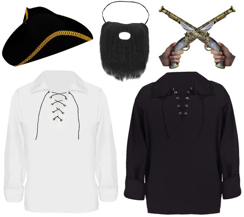 Costume pirata adulti barba - pirata,