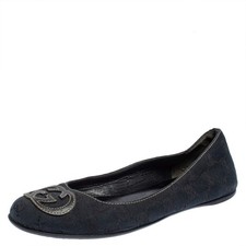 Ballerine Gucci blu scuro GG