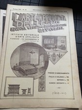 L’ARTE APPLICATA DEL LEGNO N12 1933 RIVISTA ILLUSTRATA LUMIERE MOBILE GRAMMOFONO