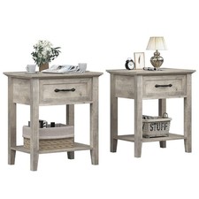 Set di 2 comodini con cassetto Tavolino da divano Comodino Camera da letto Casse