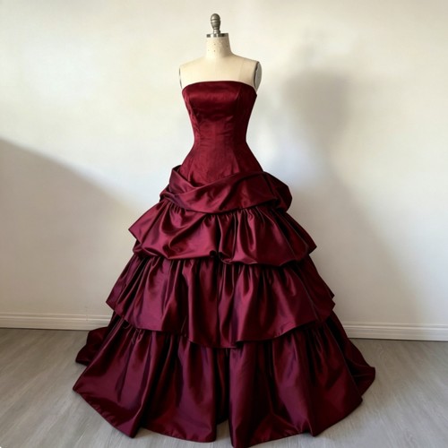 Burgundy vintage aline - burgundy,