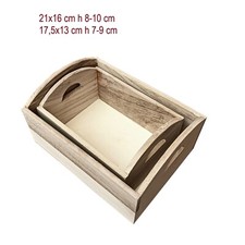 2 cestino cassette in legno