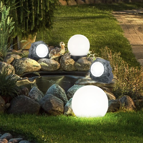 4er set led solare - set,