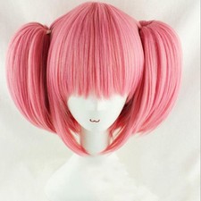 Pink Cosplay Party Cool Short Full Wigs