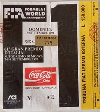 Biglietto F1 Monza 1990 per collezionisti 
