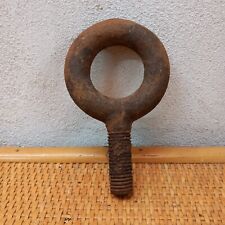 Antico Vecchio Grosso Gancio Ad Anello Da Muro In Ferro Battuto