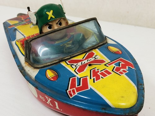 Y4144 tin toy - tin, motoscafo