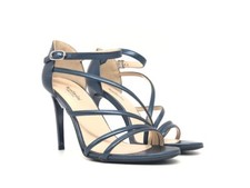 NERO GIARDINI Sandalo Elegante Donna. Colore Laminato Oceano. 39 EU. NUOVO!!!