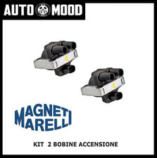 Kit 2 Bobine Magneti Marelli Fiat Punto 176 188 - 1.1 1.2 8V 1100 1200 Benzina