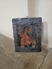 Antica Icona Russa Madonna con