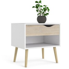 Comodino bianco cassetto - bianco,
