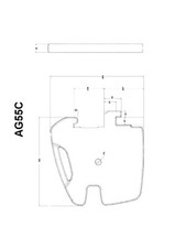 N6 Zavorre frontali AGCO 55kg con dente di arresto