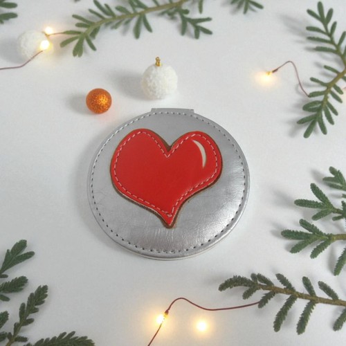 Specchietto cuore rosso - cuore,
