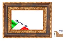 Cornice in legno oro gola blu