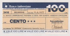 Mini checks BANCO AMBROSIANO -