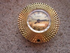 OROLOGIO DA COLLANA TASCA CASSA COLOR ORO INCISA DECORATA MECCANICO DA DONNA