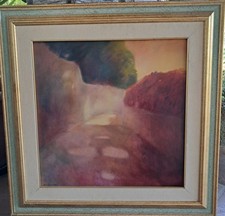 Enrico Bandelli, Olio Su Tela, 50x50 Con Autentica