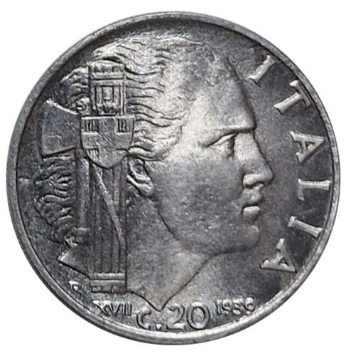 Regno italia 20 centesimi - d'italia,