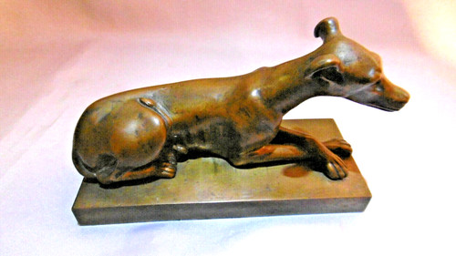 Levriero bronzo massiccio - in,
