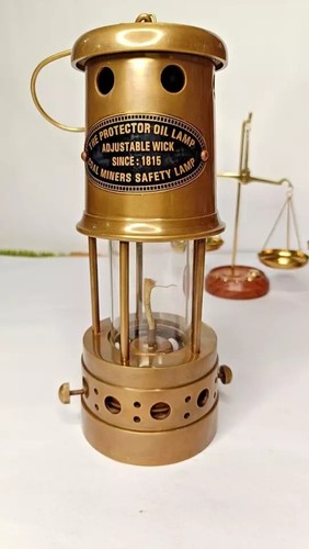 Lampada minatori ottone