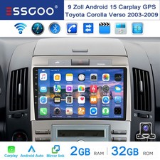 Autoradio 2+32G Android 15 SWC BT RDS KAM per Toyota Corolla Verso 2003-2009 GPS