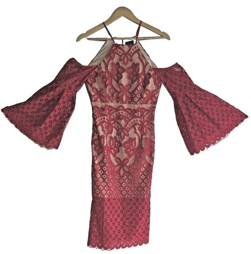 Abito bardot rosso - abito, pizzo