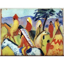 August Macke - Cavalcando