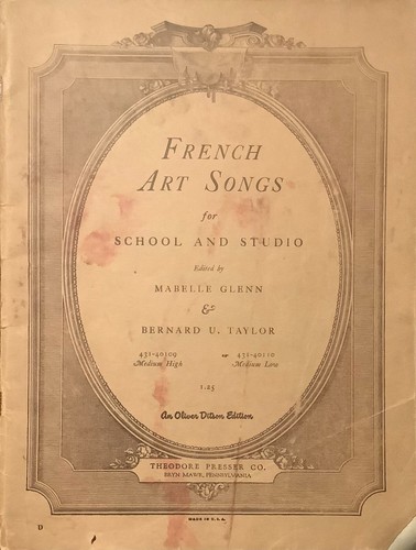 Canzoni arte francesi - francesi, per