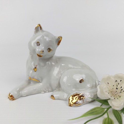 Statuina gatto capodimonte - gatto,