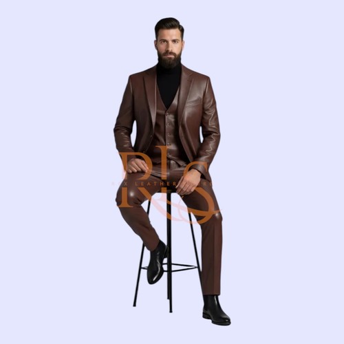 Set tuta uomo - pelle, marrone
